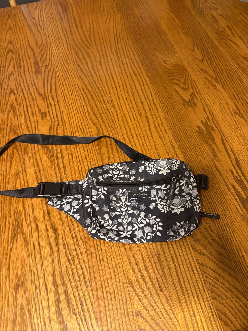 Vera Bradley Black and White Floral Belt Bag